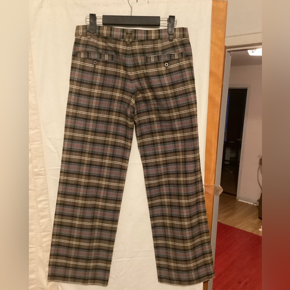 HUMAN WOMAN WWIDE LEG CHECKERED PANTS SZ S # COLLEGE# JEN ZEE - Picture 4 of 8